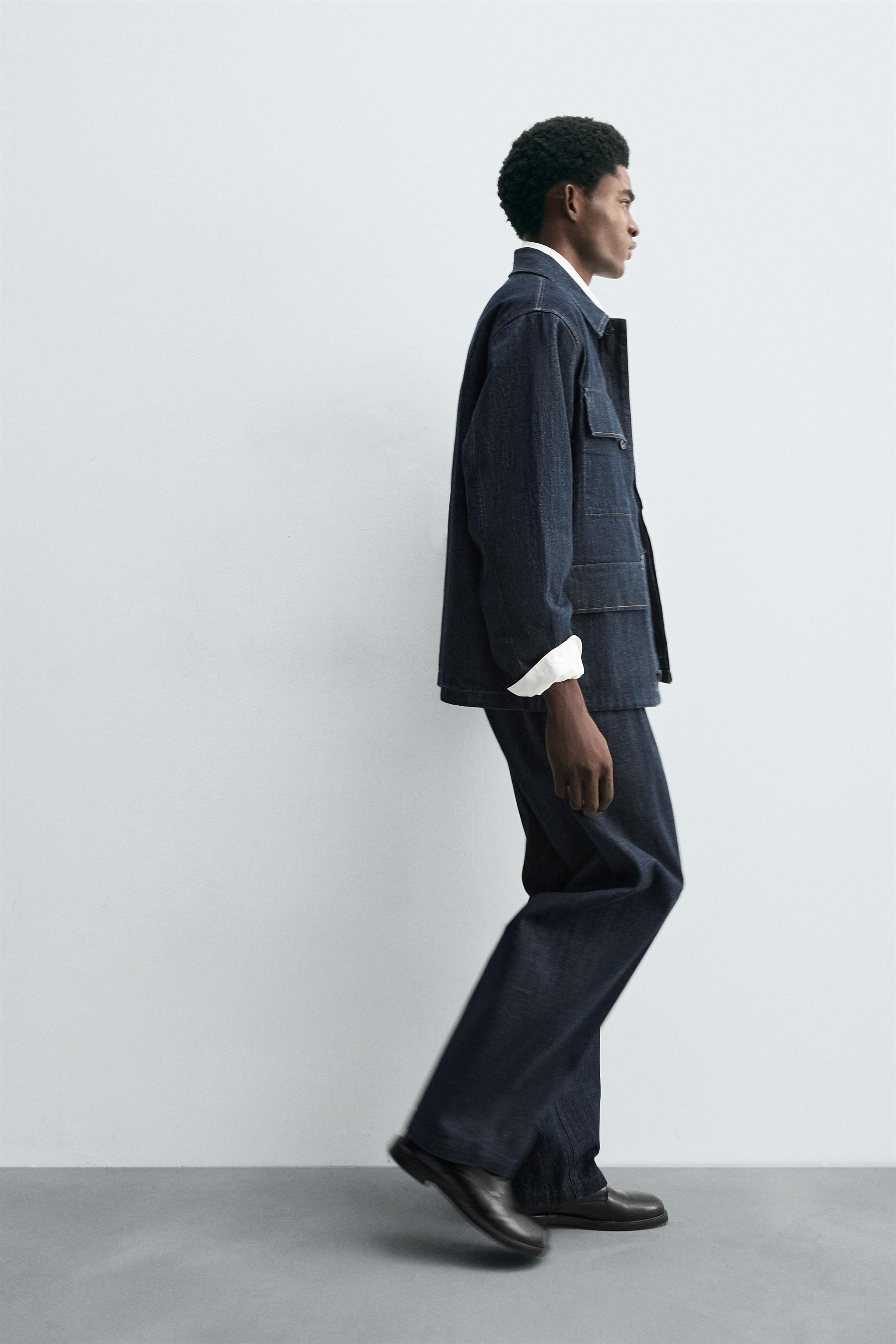 BARREL FIT DENIM CHINO PANTS